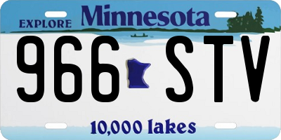 MN license plate 966STV