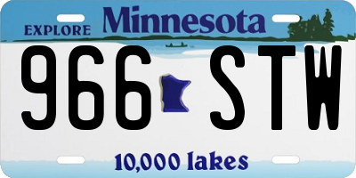 MN license plate 966STW