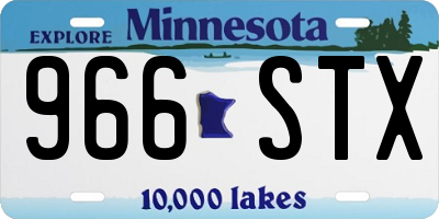 MN license plate 966STX