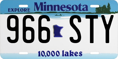 MN license plate 966STY