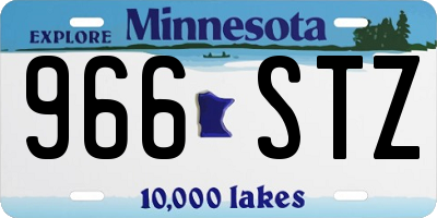 MN license plate 966STZ