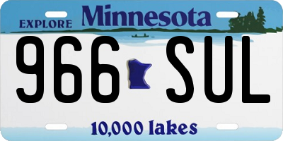 MN license plate 966SUL