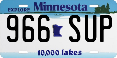 MN license plate 966SUP