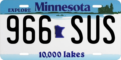 MN license plate 966SUS