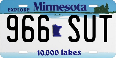 MN license plate 966SUT