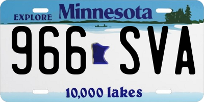 MN license plate 966SVA