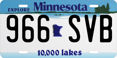 MN license plate 966SVB