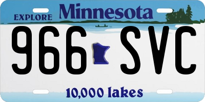 MN license plate 966SVC