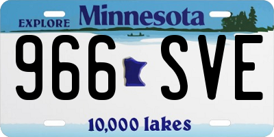 MN license plate 966SVE