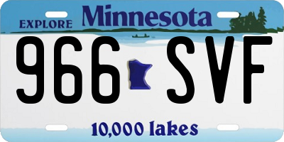 MN license plate 966SVF