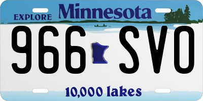 MN license plate 966SVO
