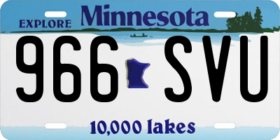 MN license plate 966SVU