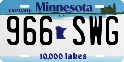 MN license plate 966SWG