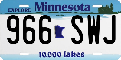 MN license plate 966SWJ