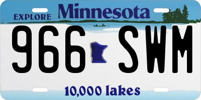 MN license plate 966SWM