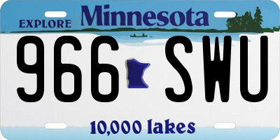 MN license plate 966SWU