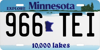 MN license plate 966TEI