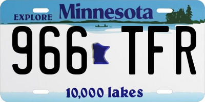 MN license plate 966TFR