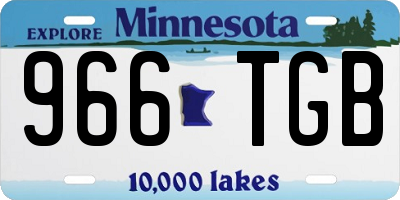 MN license plate 966TGB
