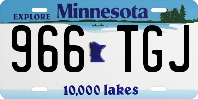 MN license plate 966TGJ