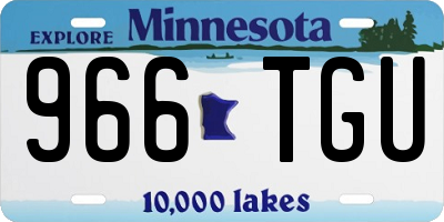 MN license plate 966TGU