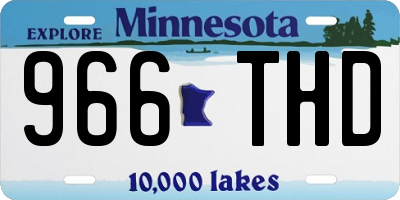MN license plate 966THD
