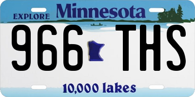 MN license plate 966THS