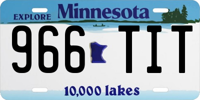MN license plate 966TIT
