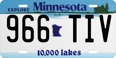 MN license plate 966TIV