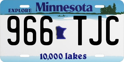 MN license plate 966TJC