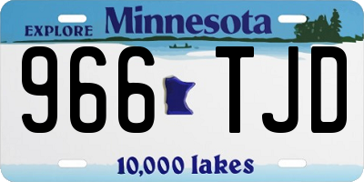 MN license plate 966TJD