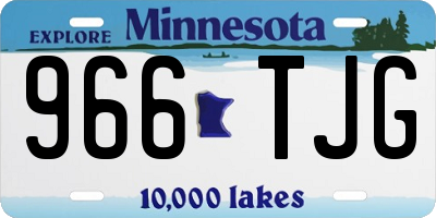MN license plate 966TJG