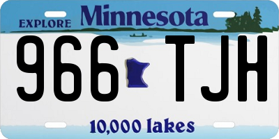 MN license plate 966TJH