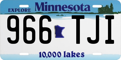 MN license plate 966TJI