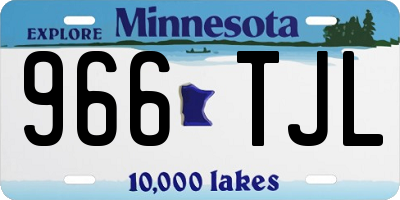 MN license plate 966TJL