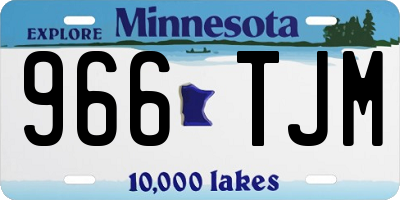 MN license plate 966TJM