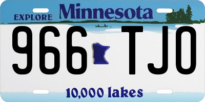 MN license plate 966TJO