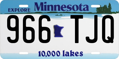 MN license plate 966TJQ