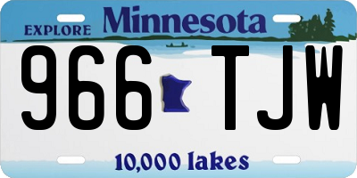 MN license plate 966TJW