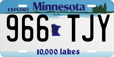 MN license plate 966TJY
