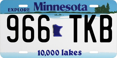 MN license plate 966TKB