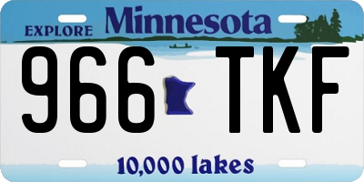 MN license plate 966TKF