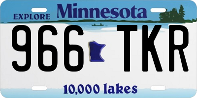 MN license plate 966TKR