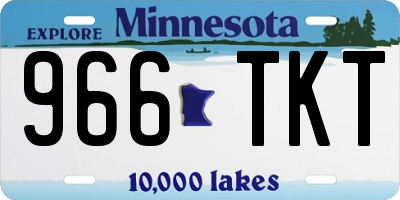 MN license plate 966TKT