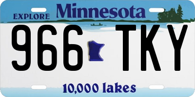 MN license plate 966TKY