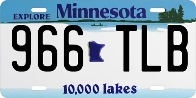 MN license plate 966TLB