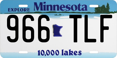 MN license plate 966TLF