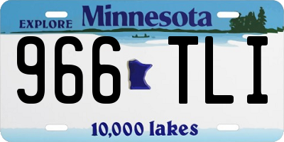 MN license plate 966TLI