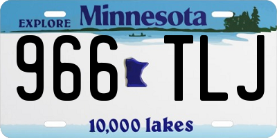 MN license plate 966TLJ