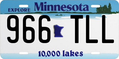 MN license plate 966TLL